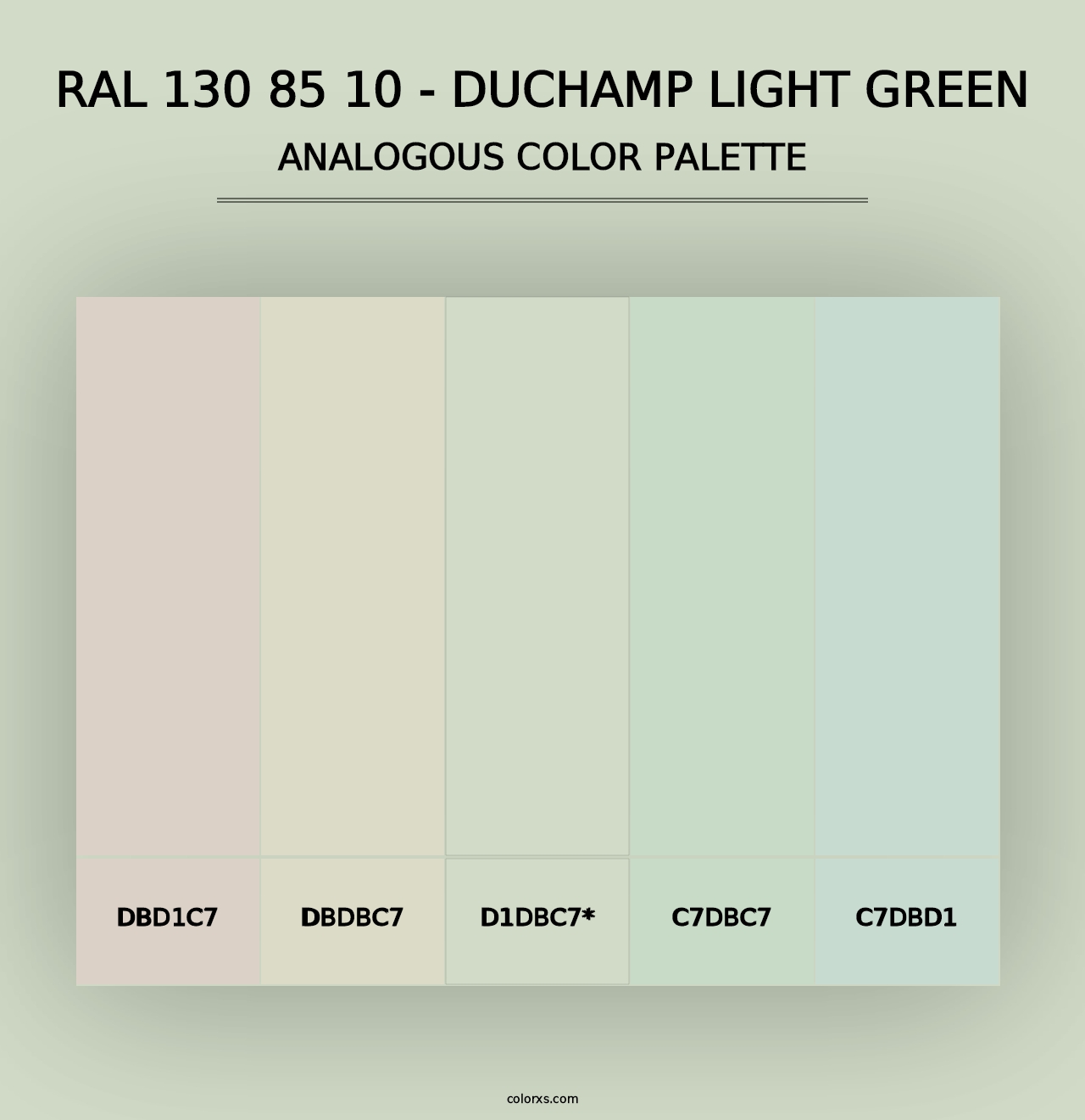 RAL 130 85 10 - Duchamp Light Green - Analogous Color Palette