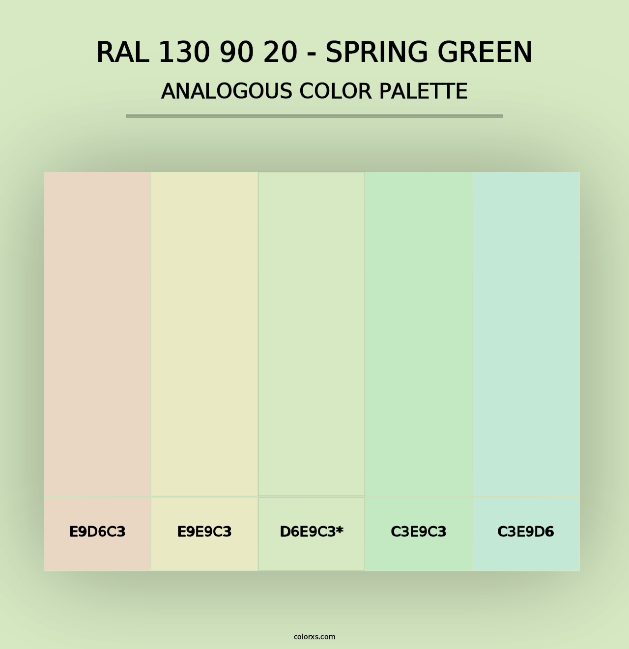 RAL 130 90 20 - Spring Green - Analogous Color Palette