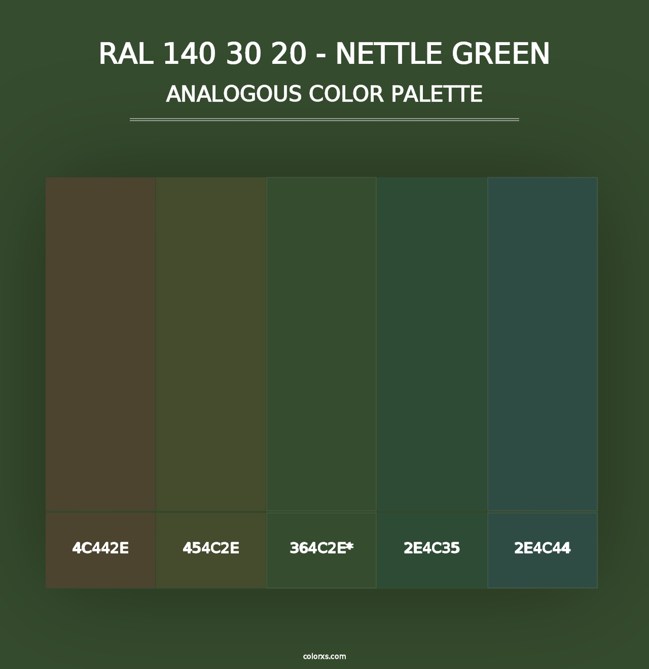 RAL 140 30 20 - Nettle Green - Analogous Color Palette