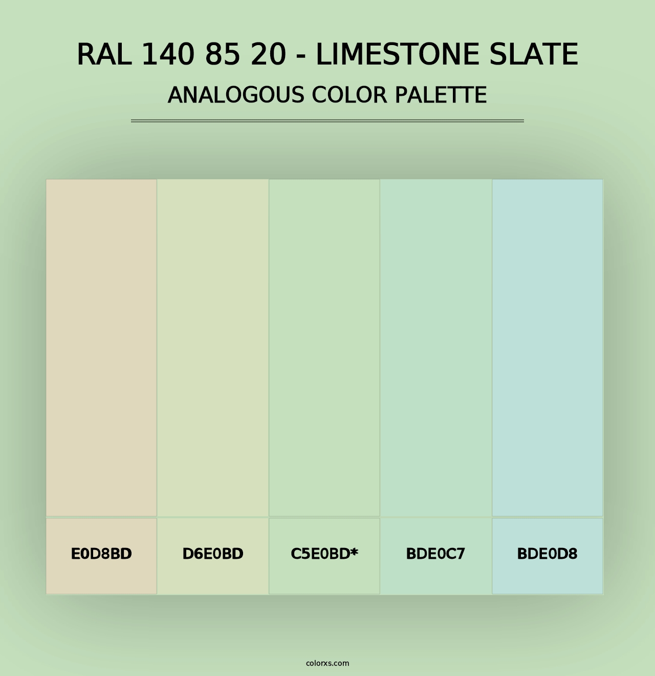 RAL 140 85 20 - Limestone Slate - Analogous Color Palette