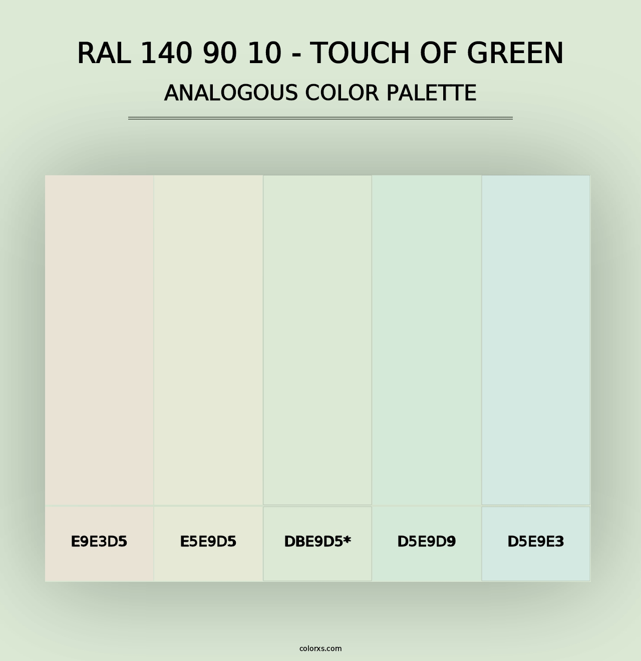 RAL 140 90 10 - Touch Of Green - Analogous Color Palette