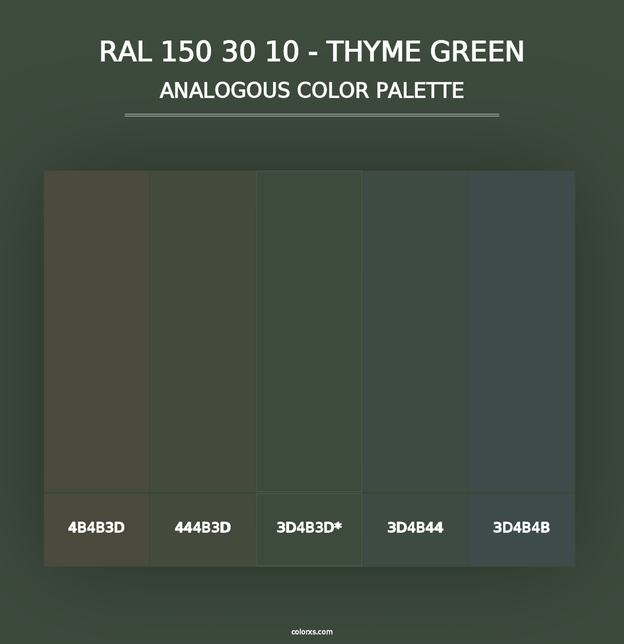 RAL 150 30 10 - Thyme Green - Analogous Color Palette