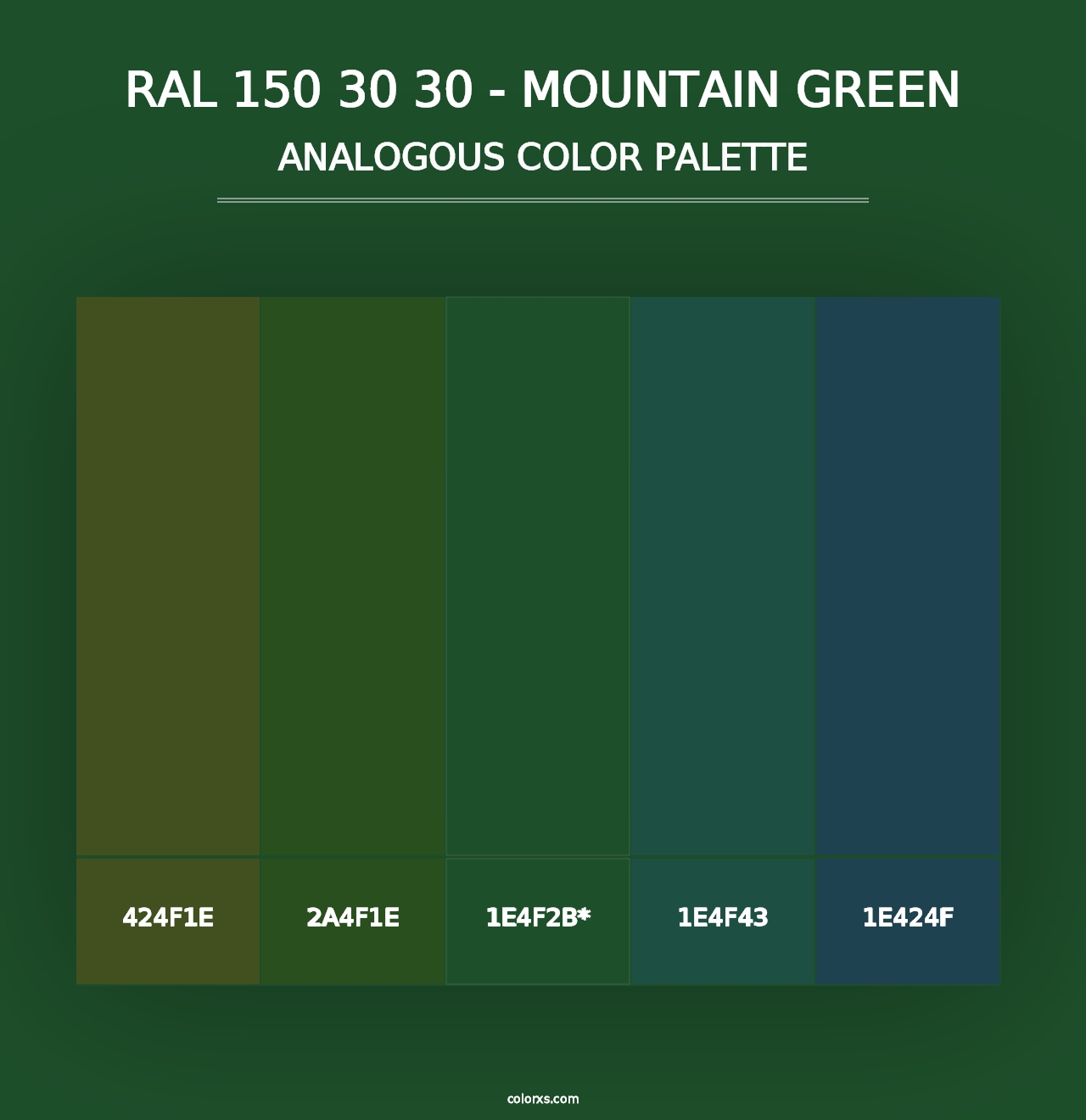 RAL 150 30 30 - Mountain Green - Analogous Color Palette