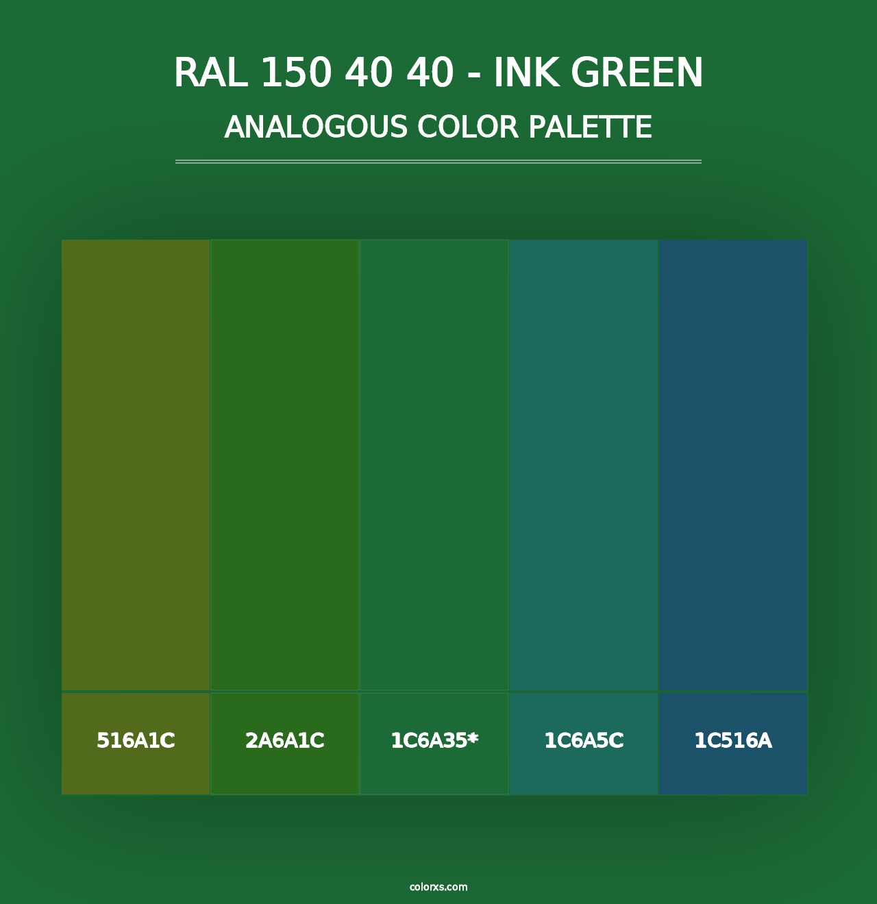 RAL 150 40 40 - Ink Green - Analogous Color Palette