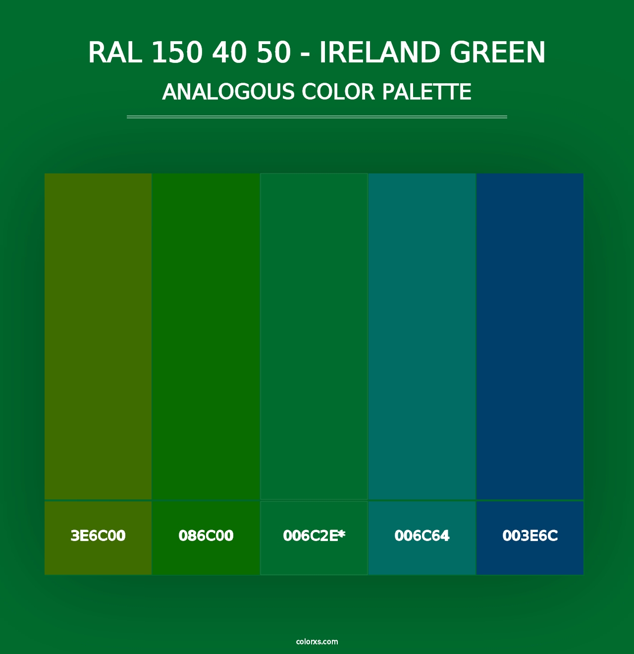 RAL 150 40 50 - Ireland Green - Analogous Color Palette