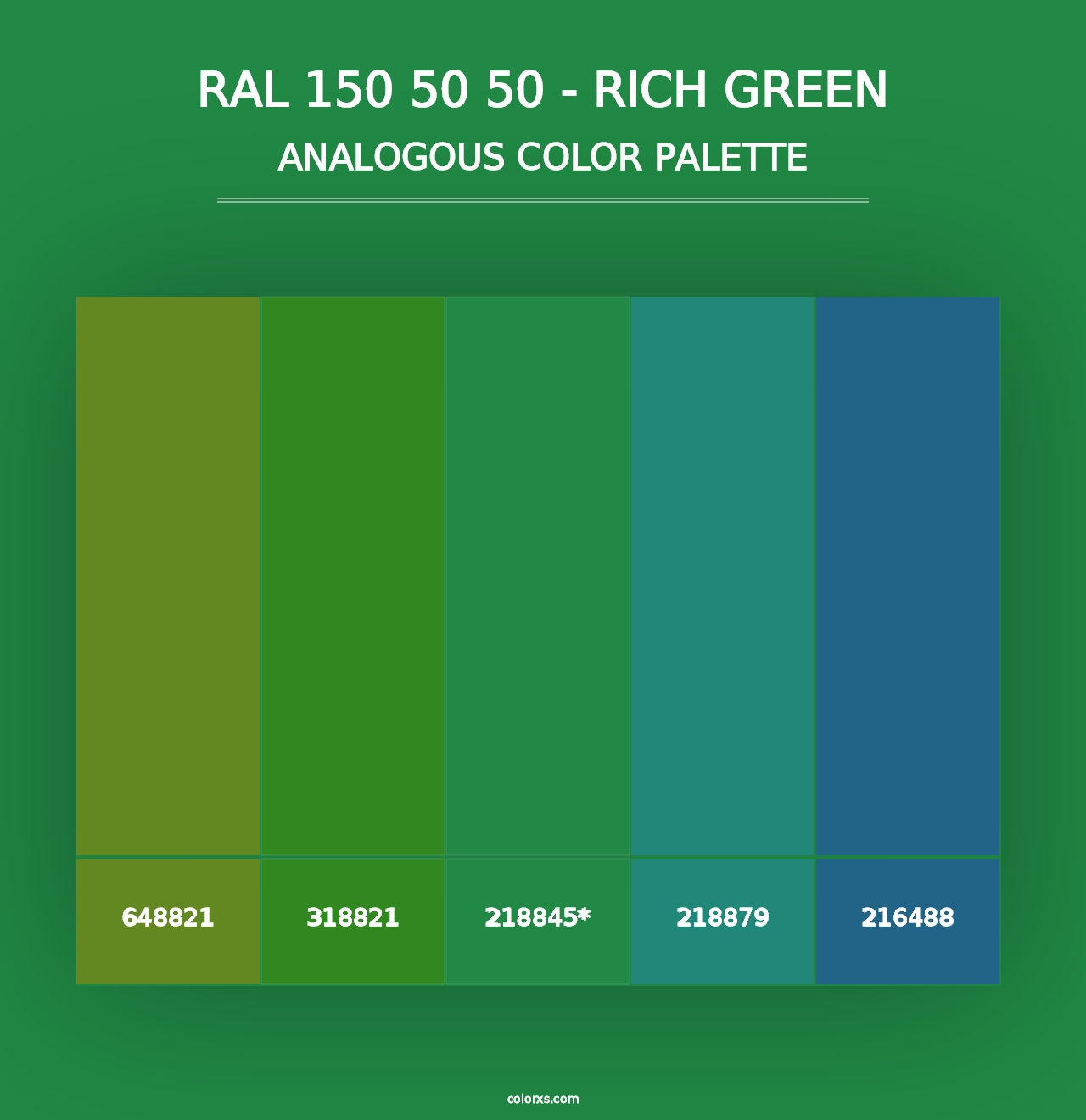 RAL 150 50 50 - Rich Green - Analogous Color Palette