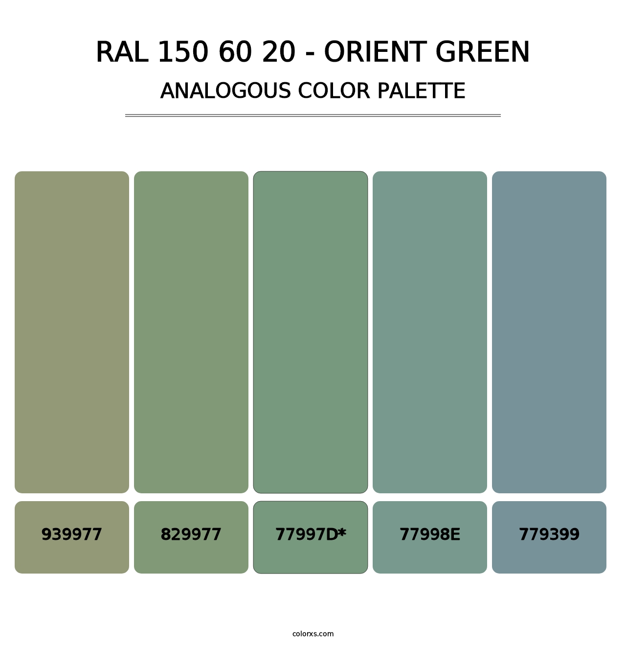 RAL 150 60 20 - Orient Green - Analogous Color Palette