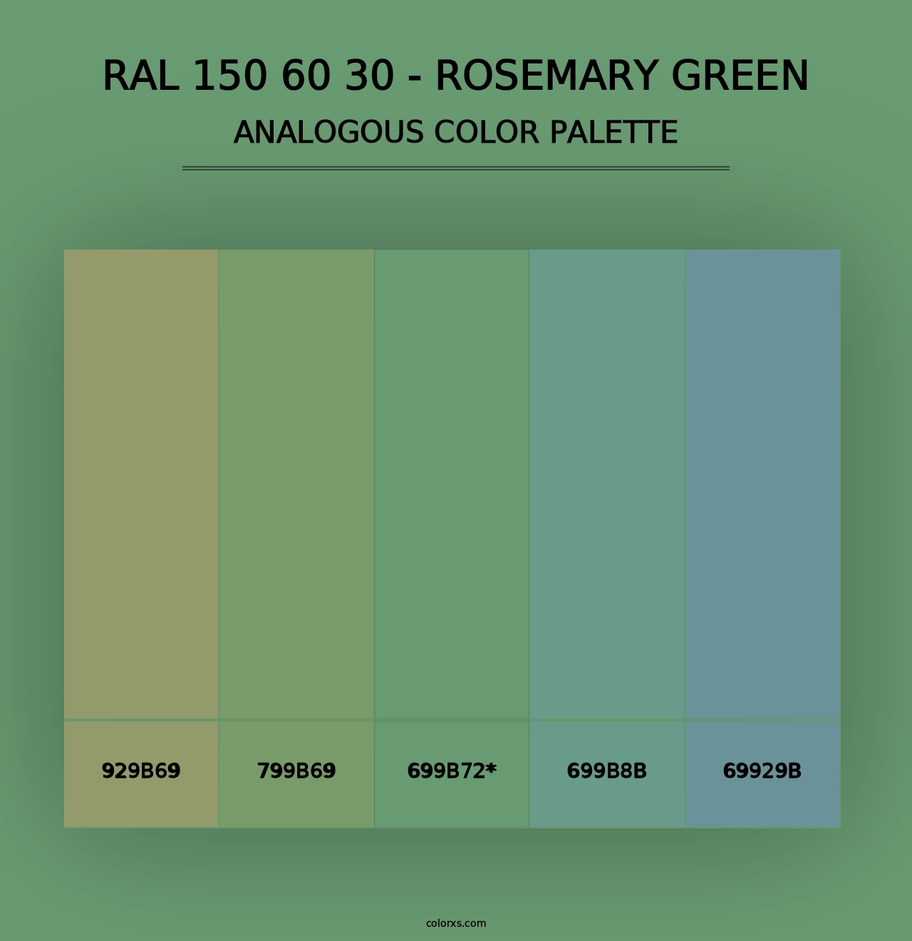 RAL 150 60 30 - Rosemary Green - Analogous Color Palette