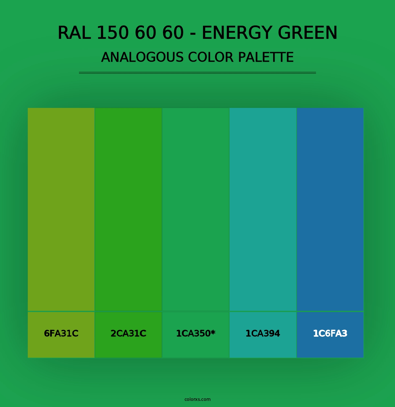 RAL 150 60 60 - Energy Green - Analogous Color Palette