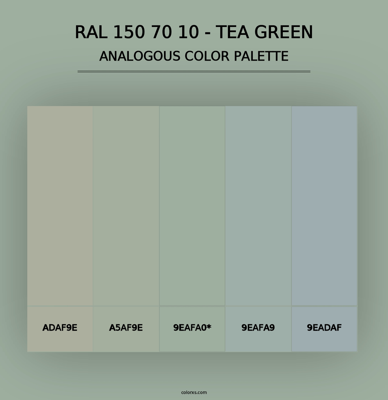 RAL 150 70 10 - Tea Green - Analogous Color Palette