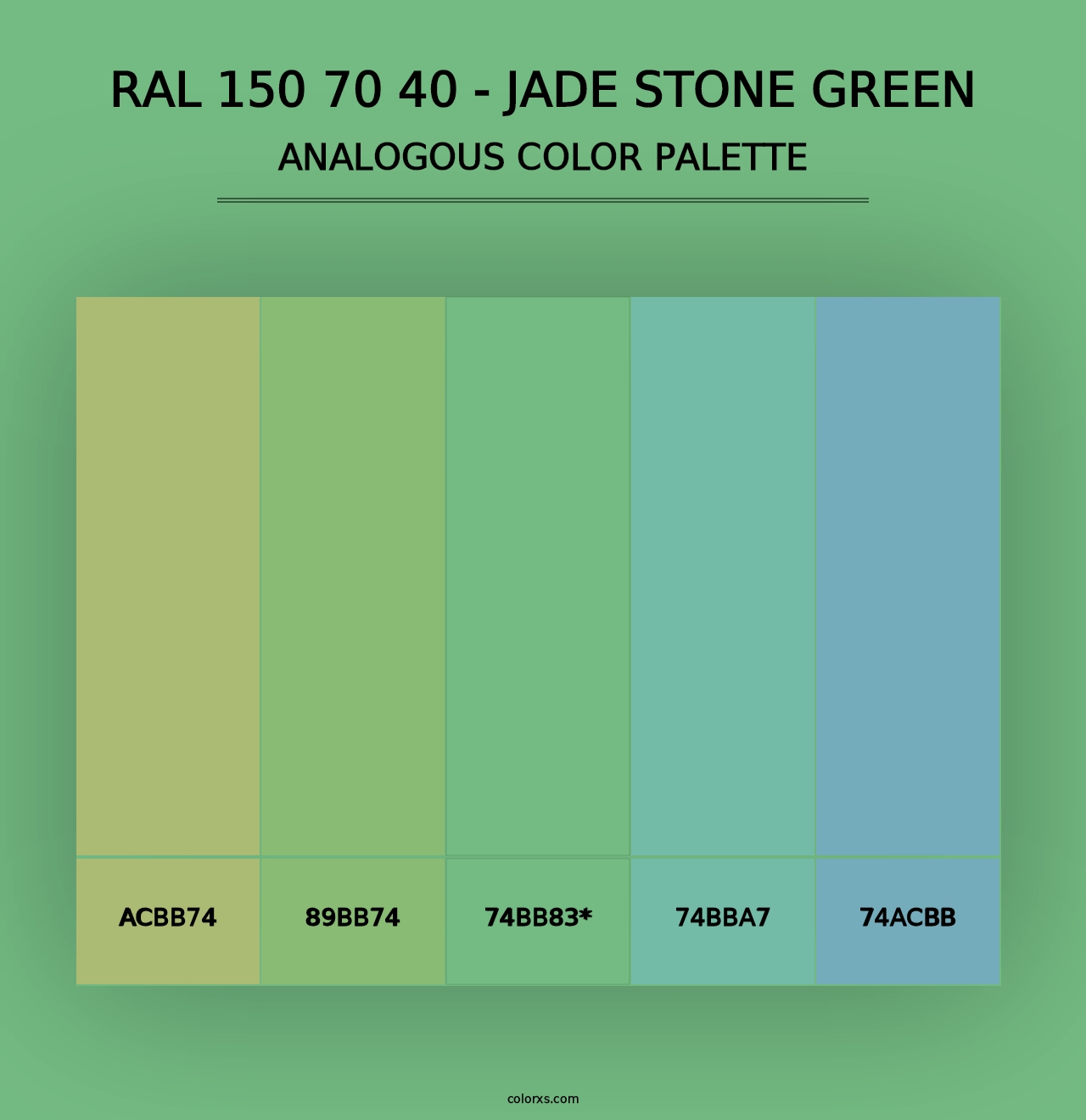 RAL 150 70 40 - Jade Stone Green - Analogous Color Palette