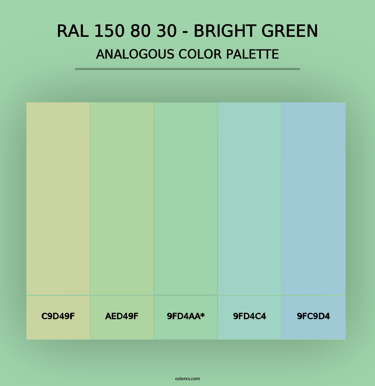 RAL 150 80 30 - Bright Green - Analogous Color Palette