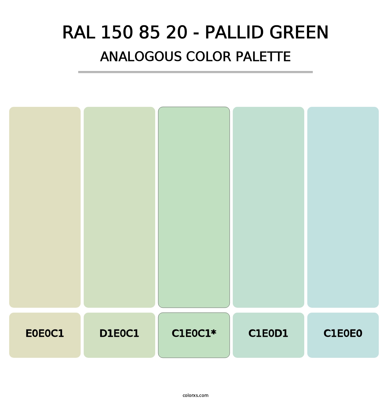 RAL 150 85 20 - Pallid Green - Analogous Color Palette