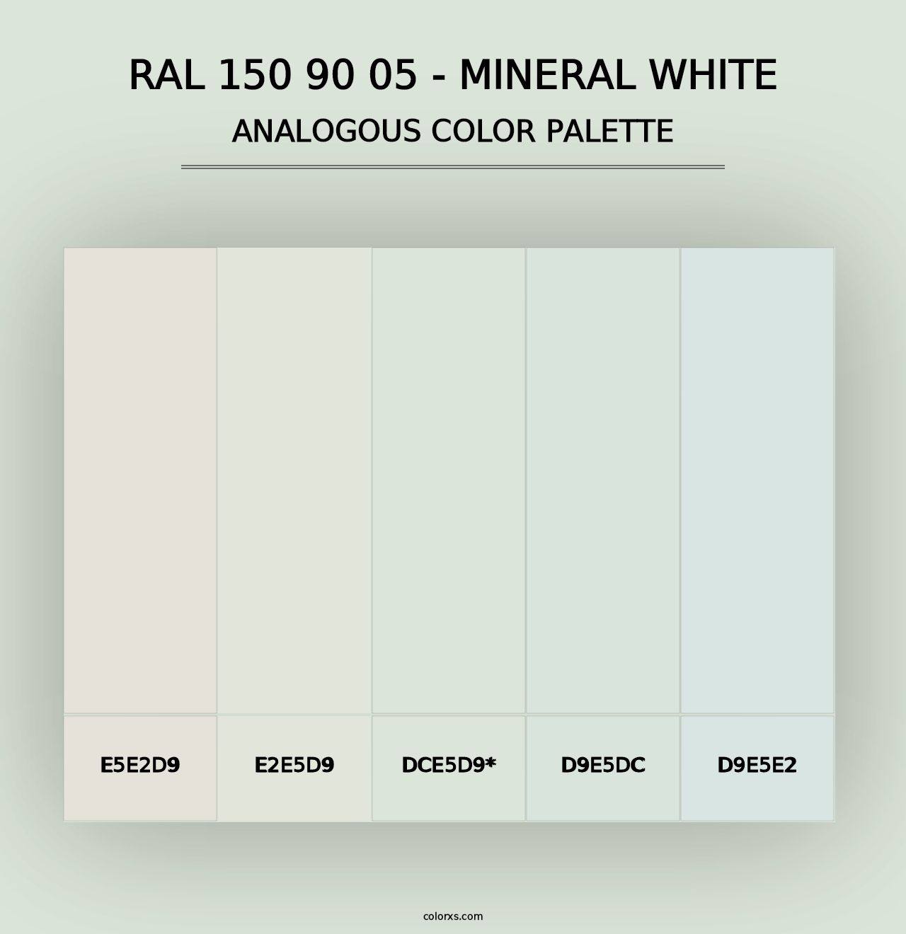 RAL 150 90 05 - Mineral White - Analogous Color Palette