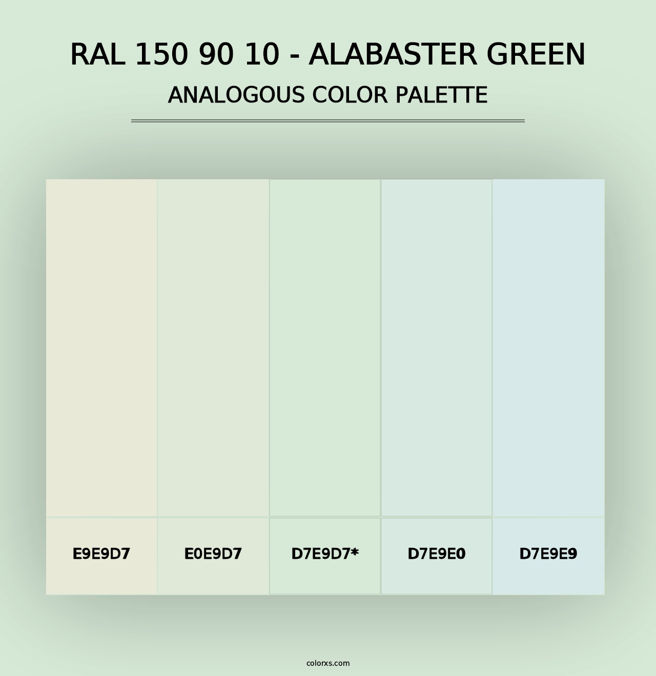 RAL 150 90 10 - Alabaster Green - Analogous Color Palette