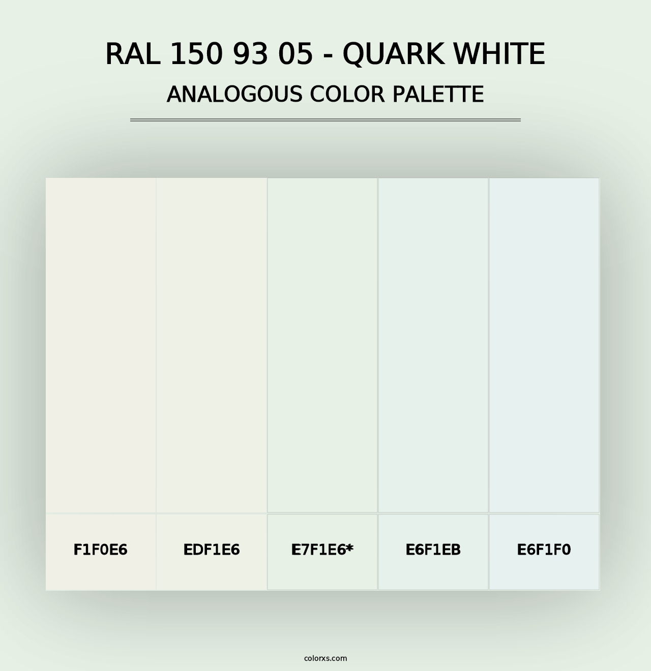 RAL 150 93 05 - Quark White - Analogous Color Palette