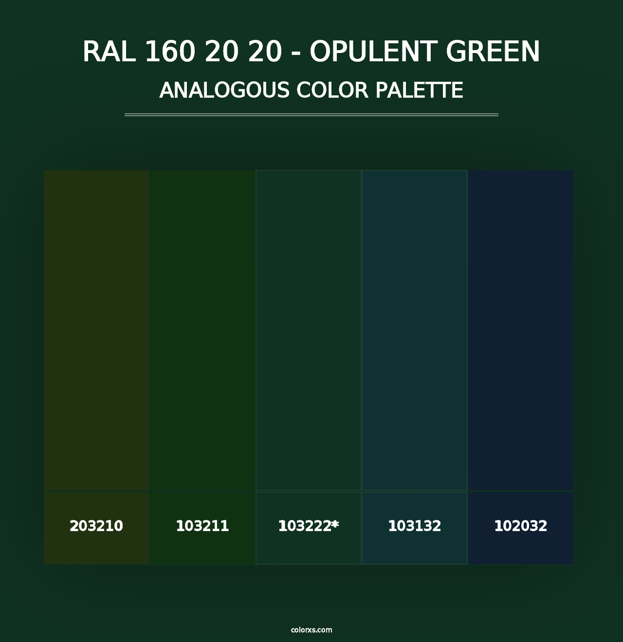 RAL 160 20 20 - Opulent Green - Analogous Color Palette