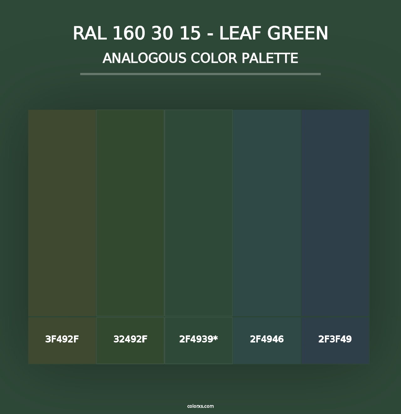 RAL 160 30 15 - Leaf Green - Analogous Color Palette