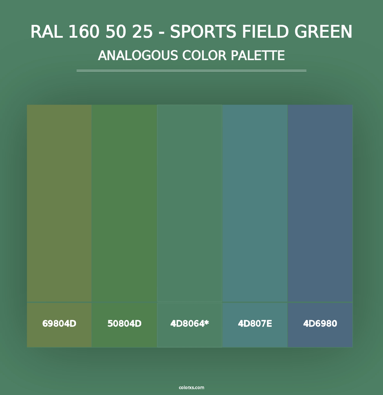 RAL 160 50 25 - Sports Field Green - Analogous Color Palette