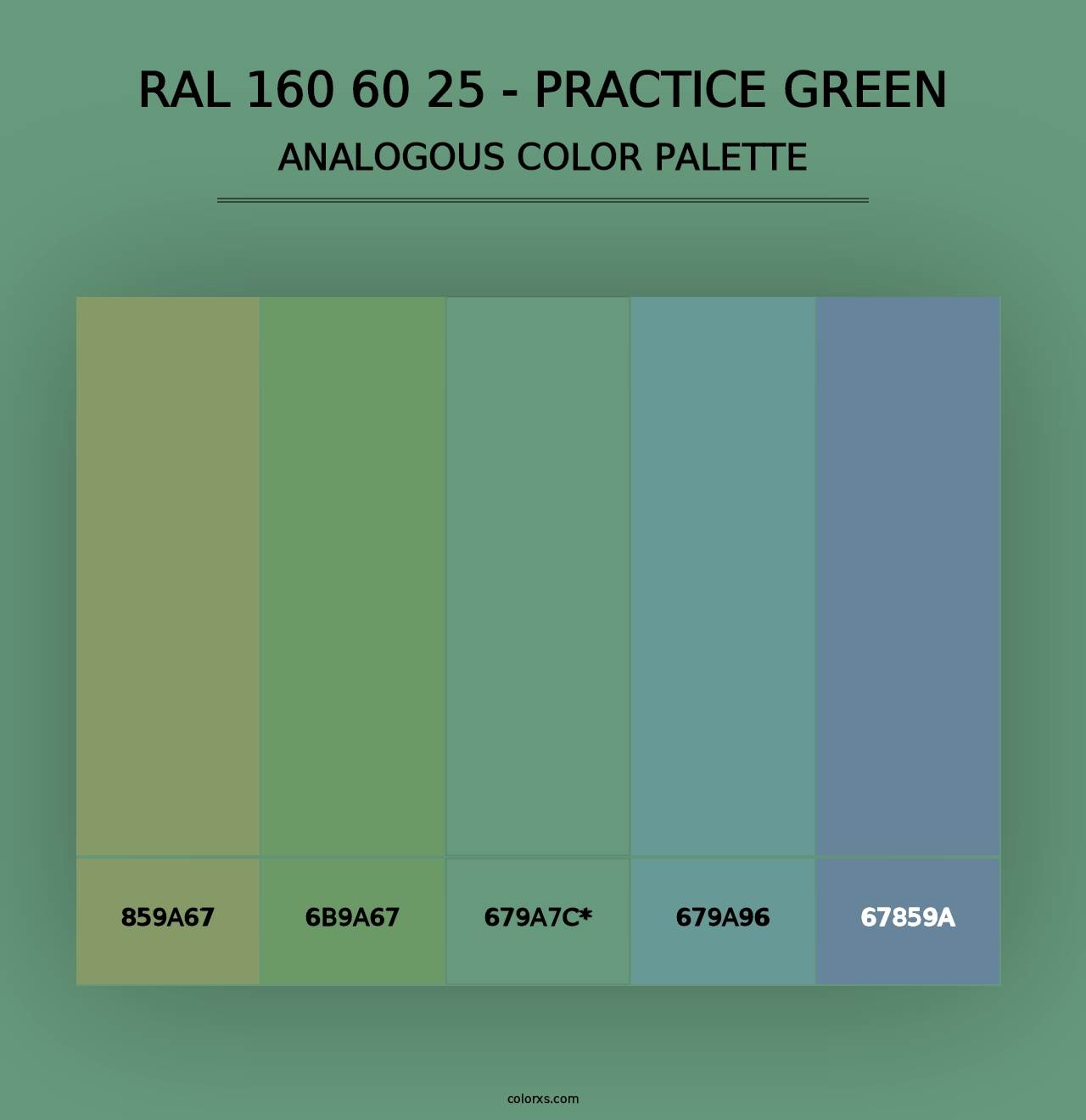 RAL 160 60 25 - Practice Green - Analogous Color Palette