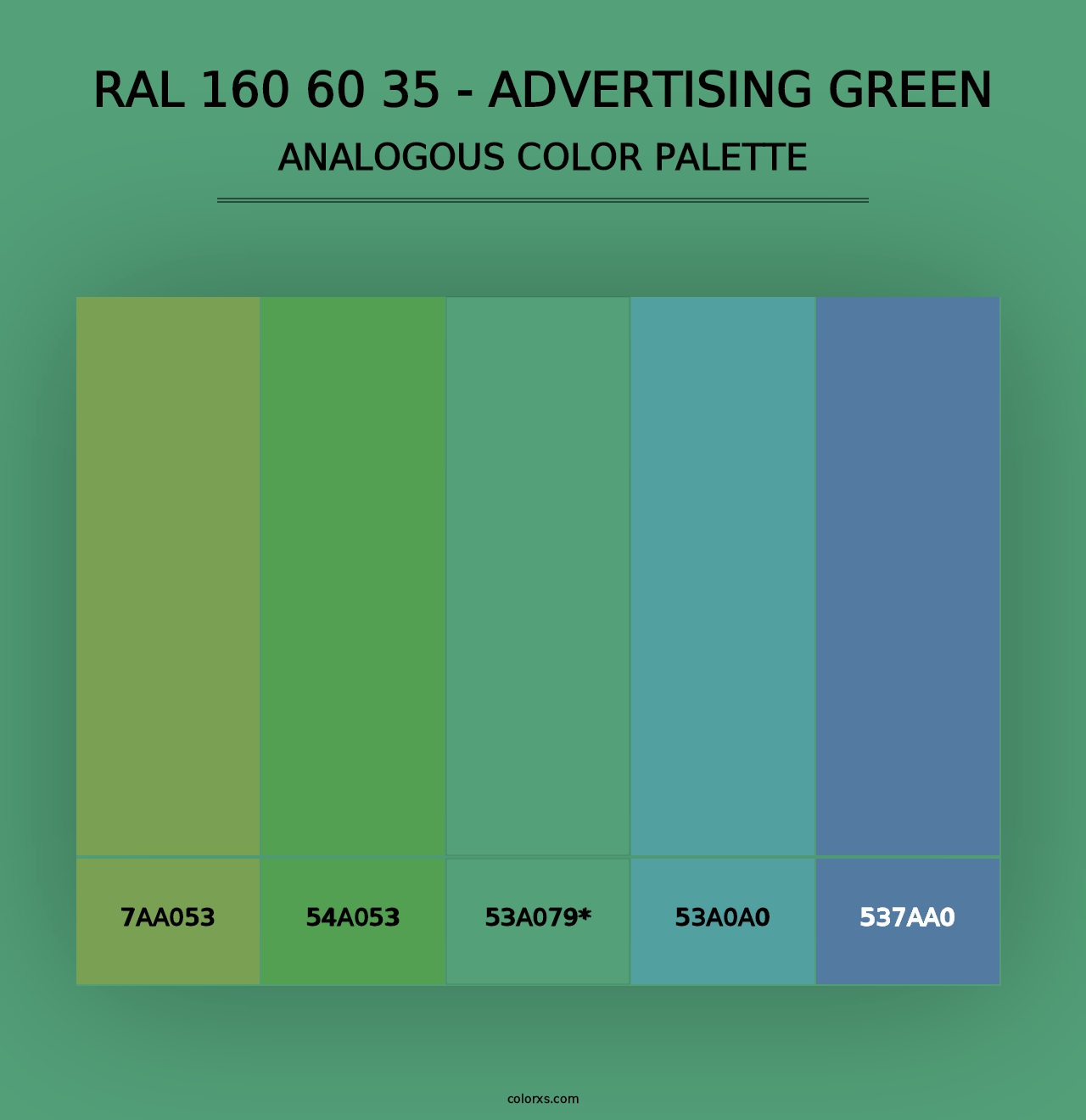 RAL 160 60 35 - Advertising Green - Analogous Color Palette