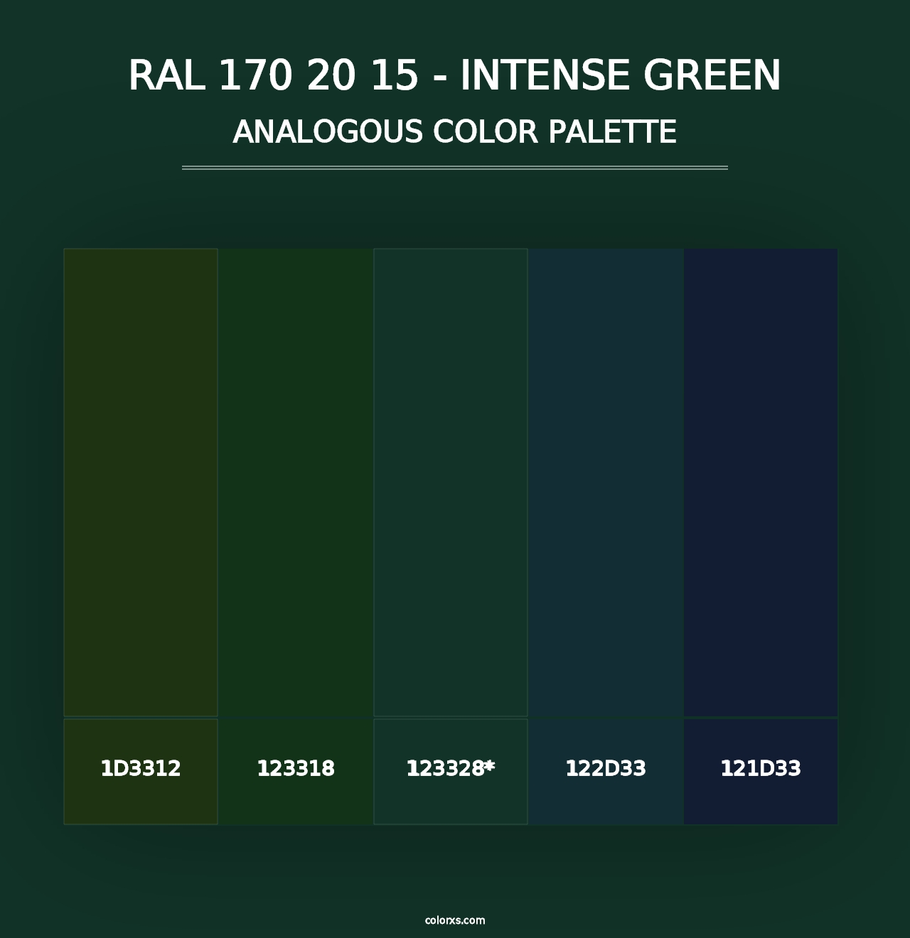 RAL 170 20 15 - Intense Green - Analogous Color Palette