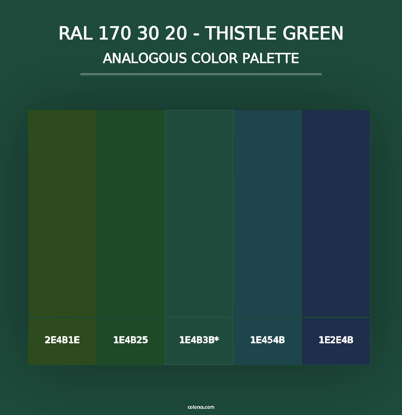 RAL 170 30 20 - Thistle Green - Analogous Color Palette