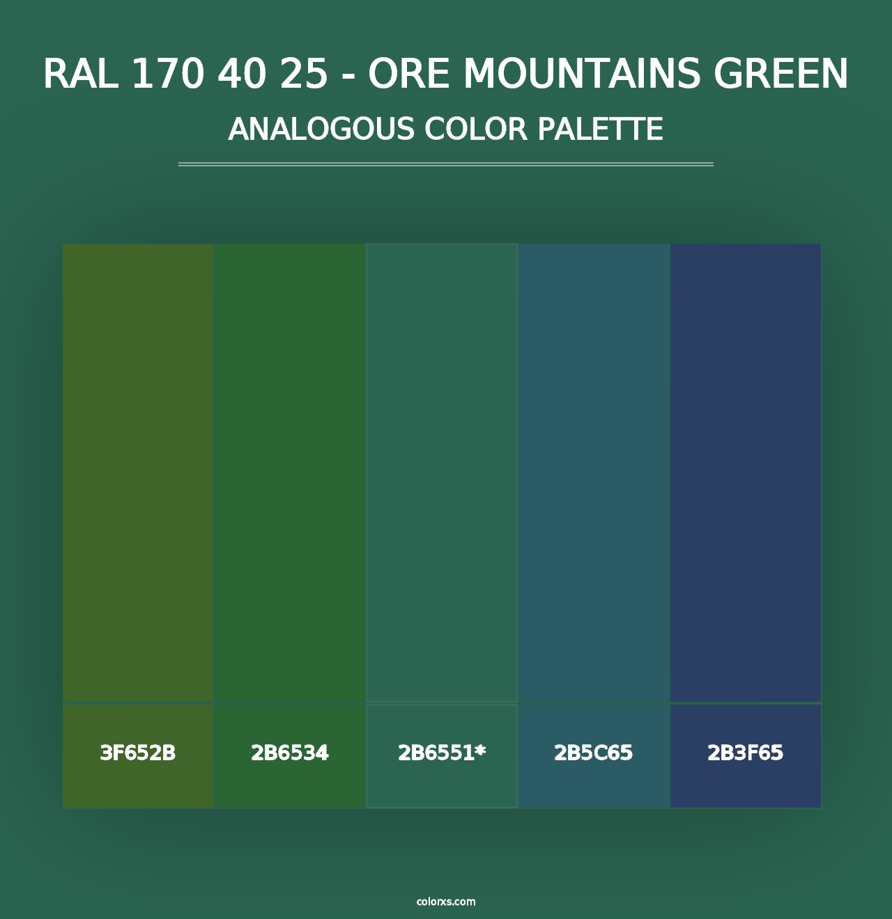 RAL 170 40 25 - Ore Mountains Green - Analogous Color Palette