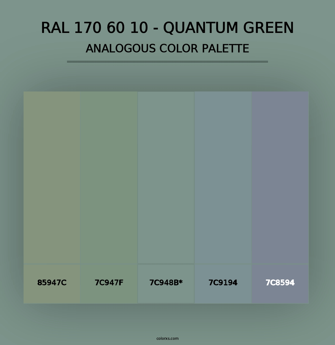 RAL 170 60 10 - Quantum Green - Analogous Color Palette