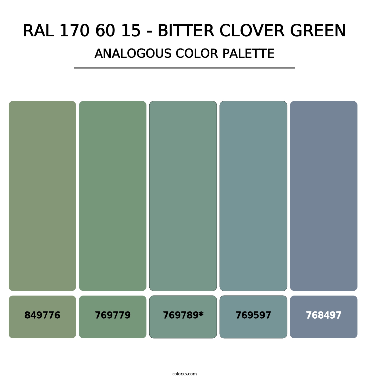 RAL 170 60 15 - Bitter Clover Green - Analogous Color Palette