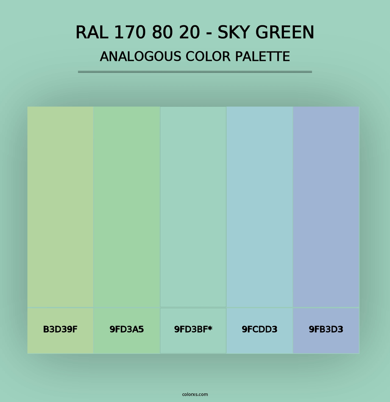 RAL 170 80 20 - Sky Green - Analogous Color Palette