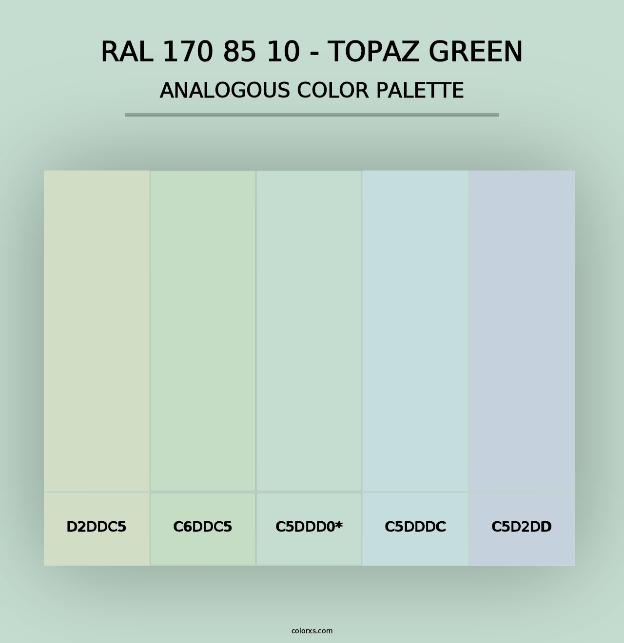 RAL 170 85 10 - Topaz Green - Analogous Color Palette