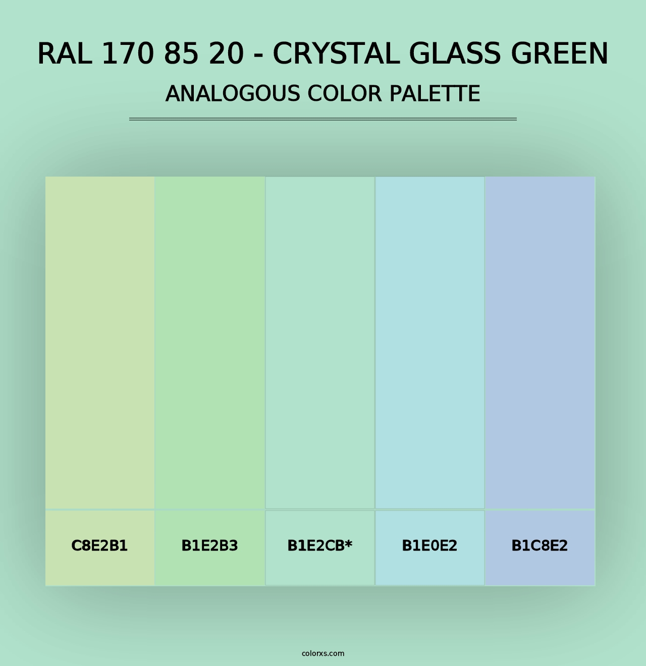 RAL 170 85 20 - Crystal Glass Green - Analogous Color Palette