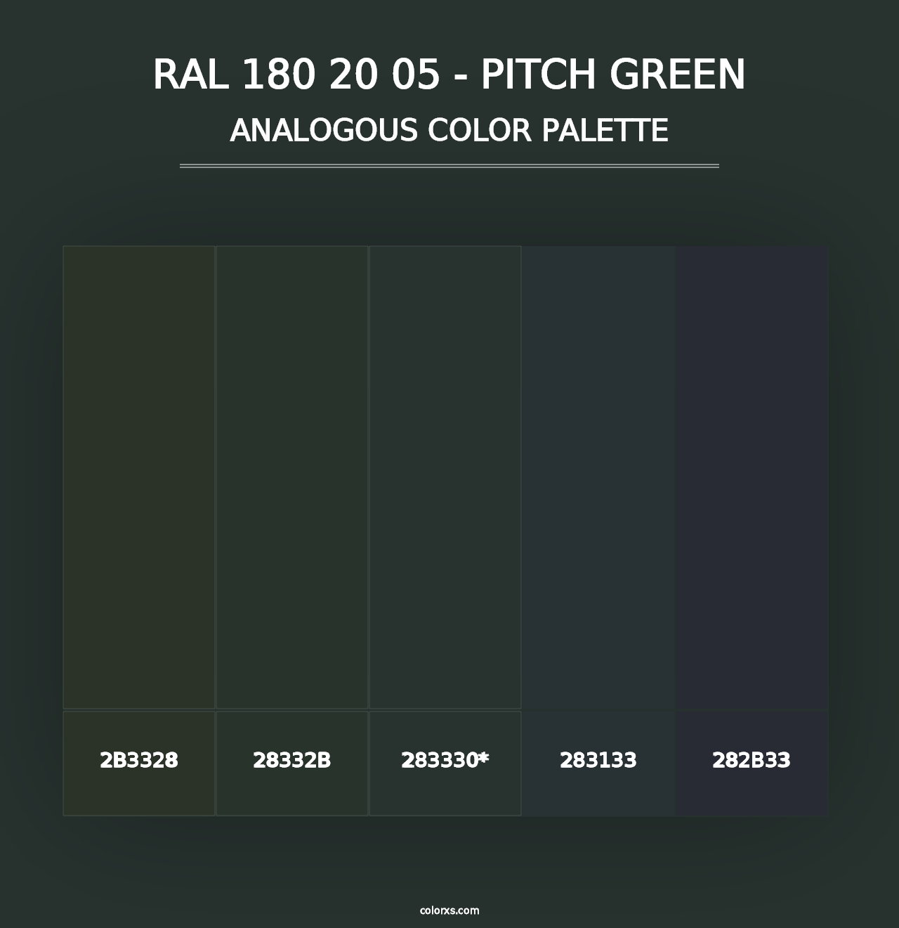 RAL 180 20 05 - Pitch Green - Analogous Color Palette