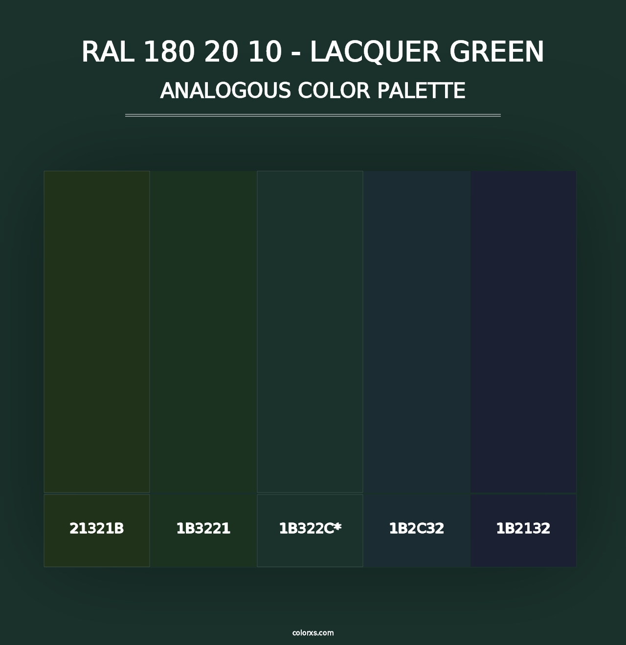 RAL 180 20 10 - Lacquer Green - Analogous Color Palette