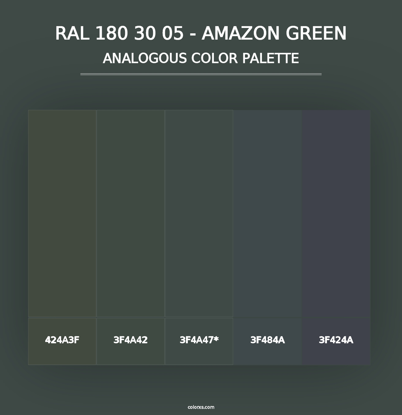 RAL 180 30 05 - Amazon Green - Analogous Color Palette