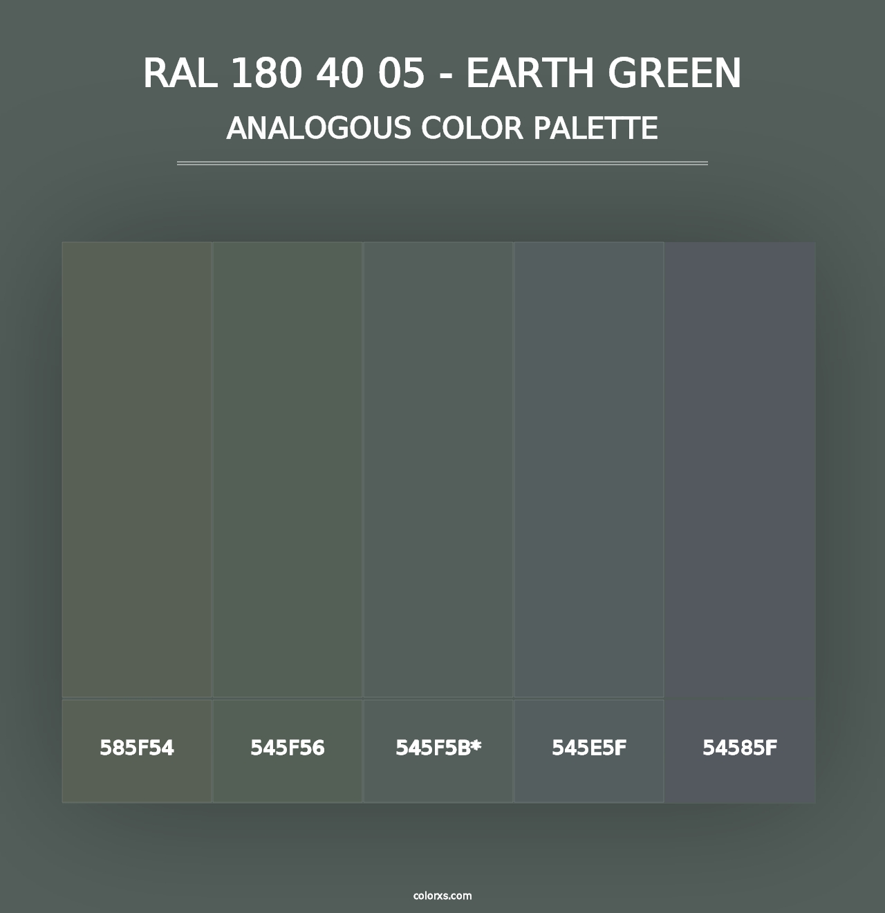 RAL 180 40 05 - Earth Green - Analogous Color Palette