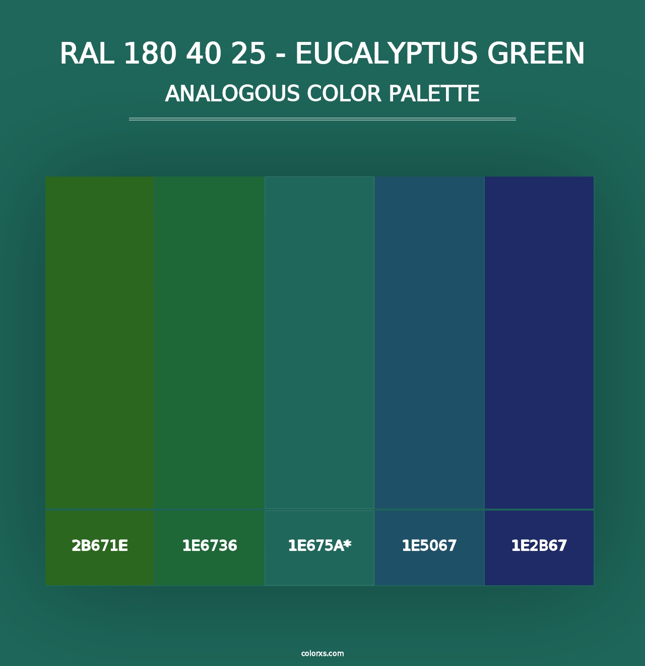 RAL 180 40 25 - Eucalyptus Green - Analogous Color Palette