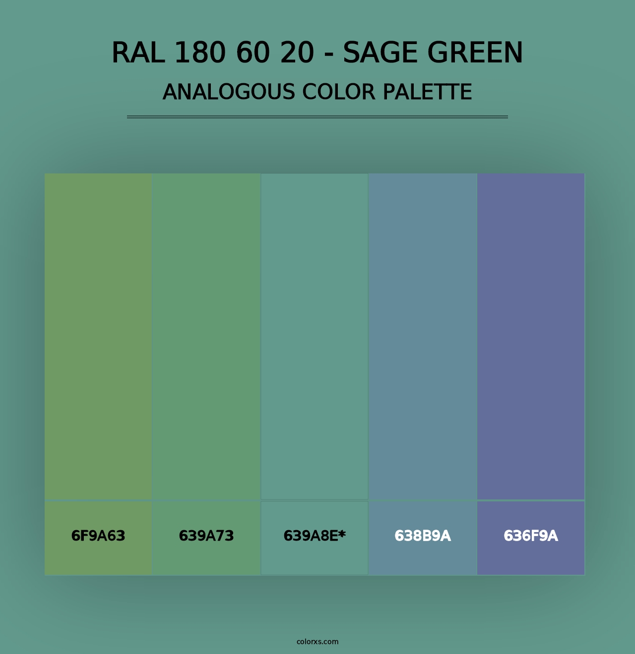 RAL 180 60 20 - Sage Green - Analogous Color Palette