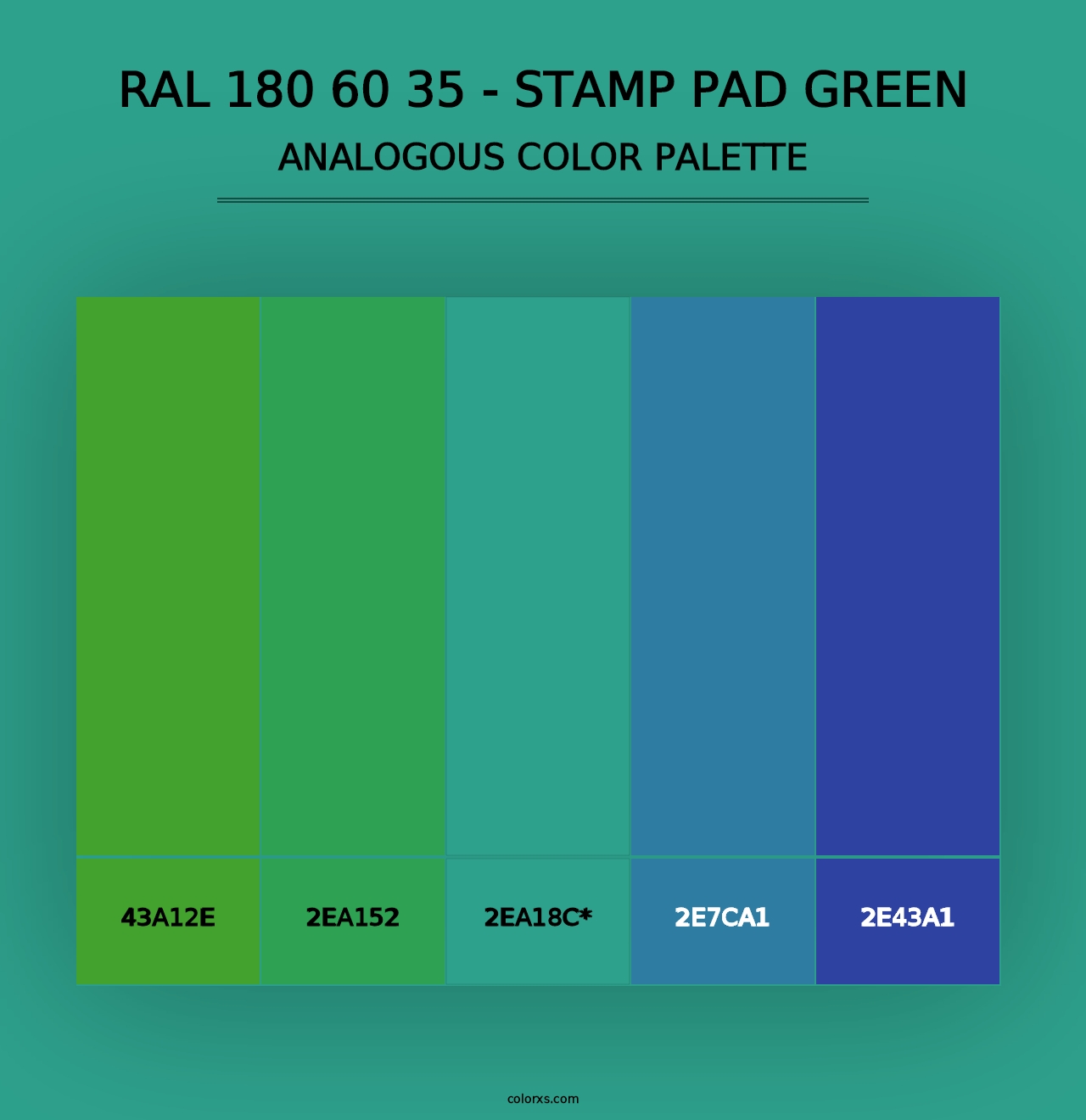 RAL 180 60 35 - Stamp Pad Green - Analogous Color Palette