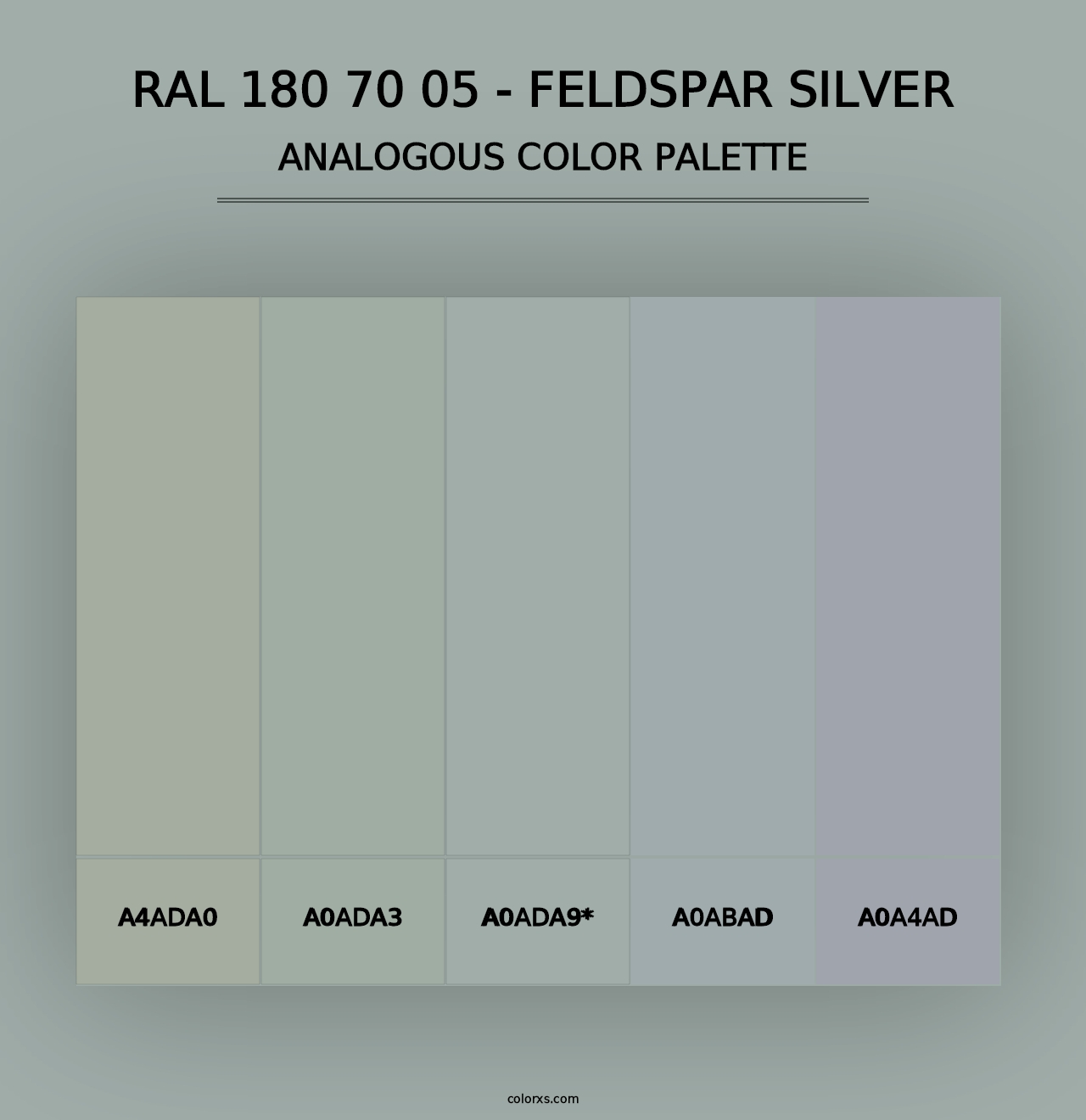 RAL 180 70 05 - Feldspar Silver - Analogous Color Palette