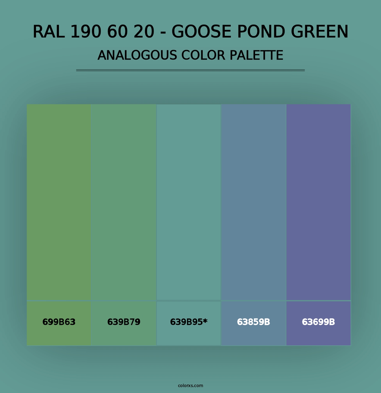 RAL 190 60 20 - Goose Pond Green - Analogous Color Palette