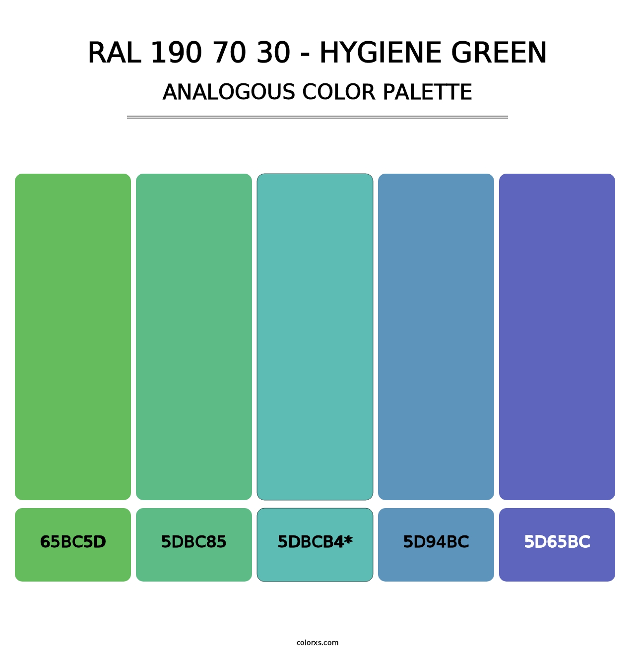 RAL 190 70 30 - Hygiene Green - Analogous Color Palette