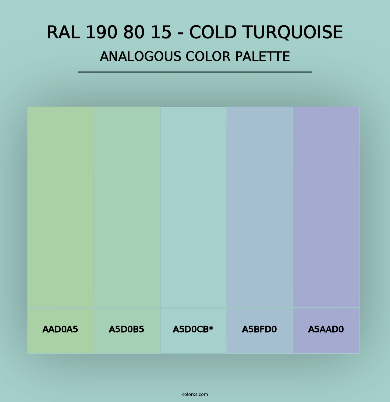 RAL 190 80 15 - Cold Turquoise - Analogous Color Palette