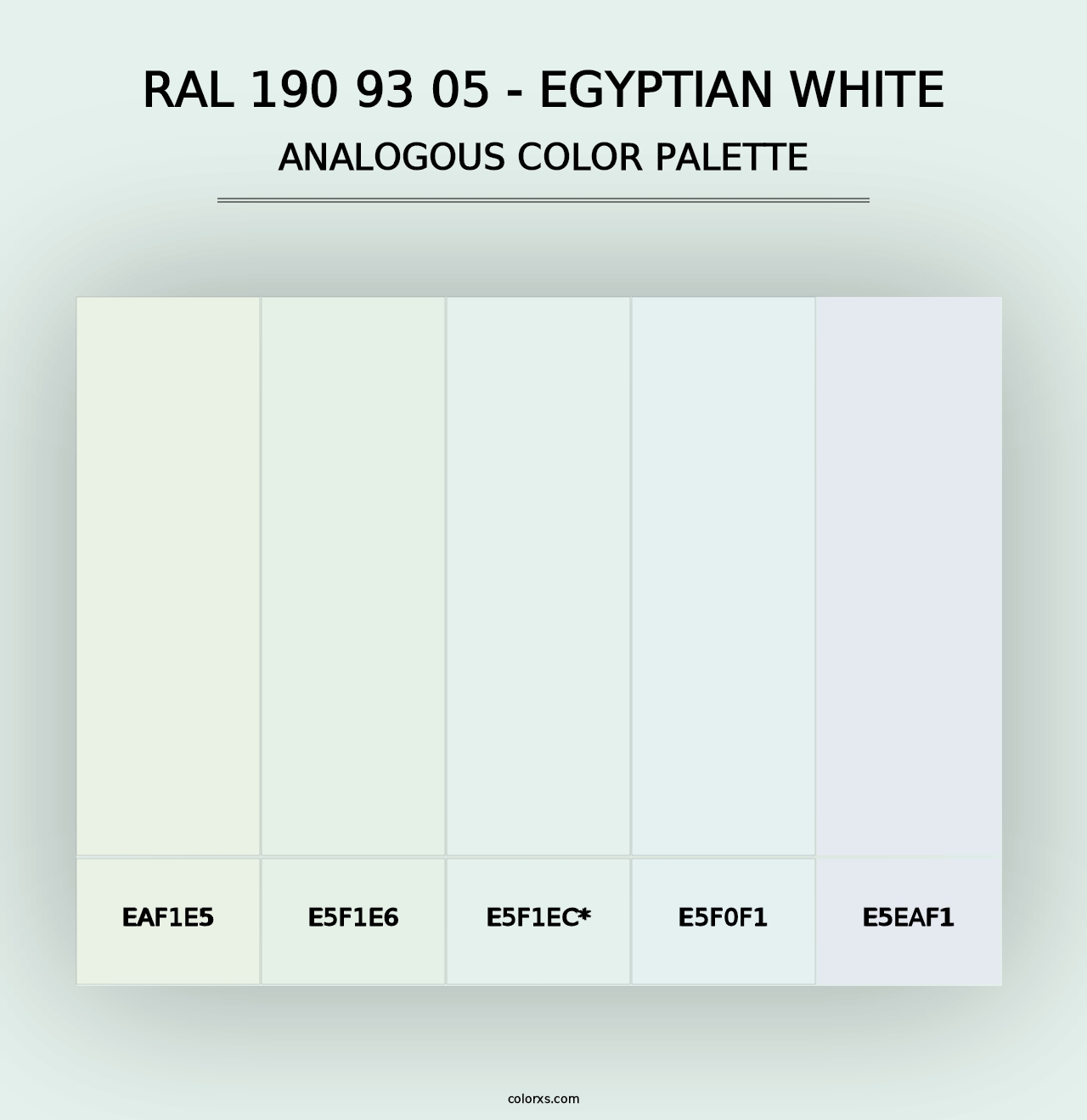 RAL 190 93 05 - Egyptian White - Analogous Color Palette