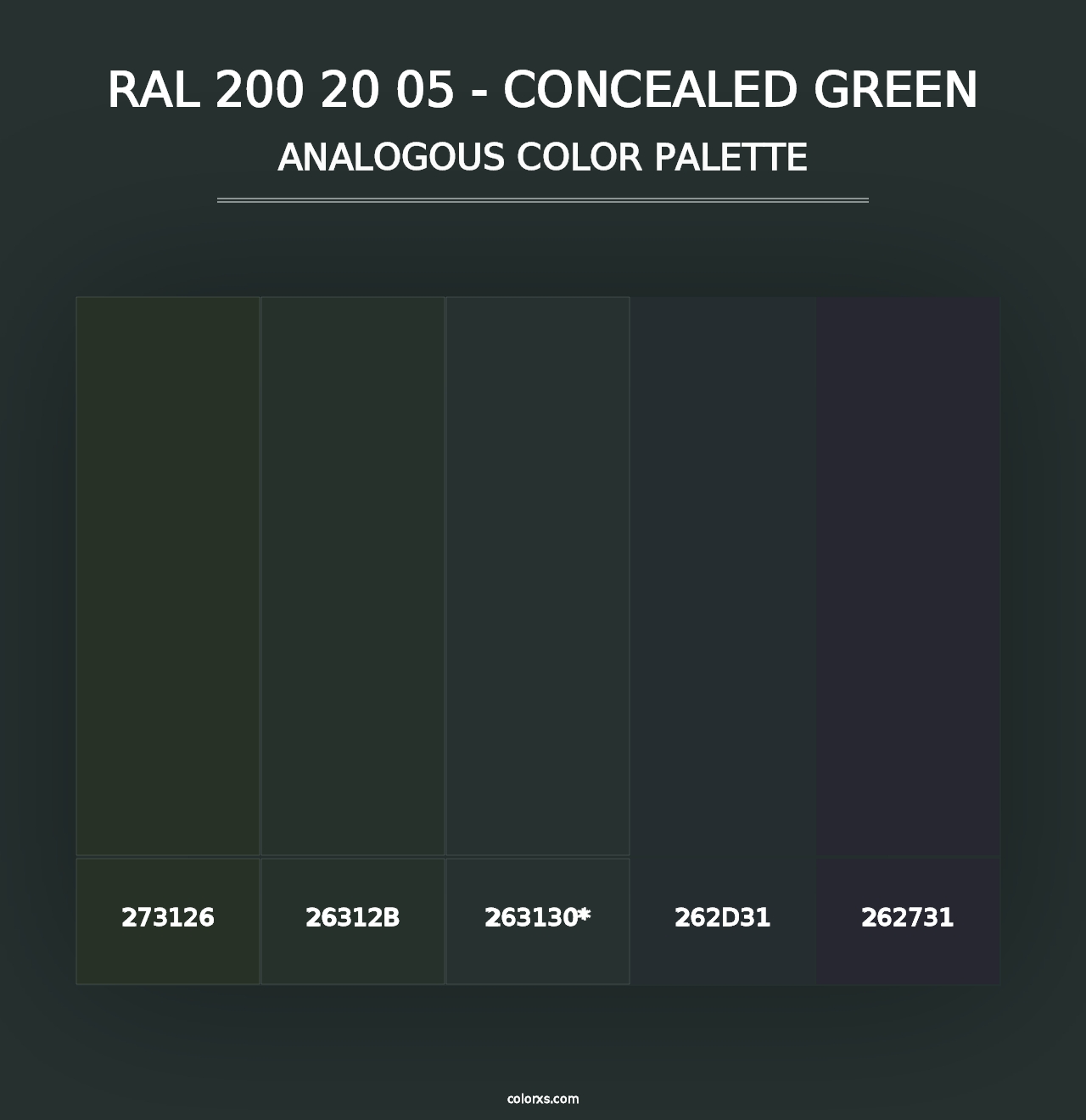 RAL 200 20 05 - Concealed Green - Analogous Color Palette