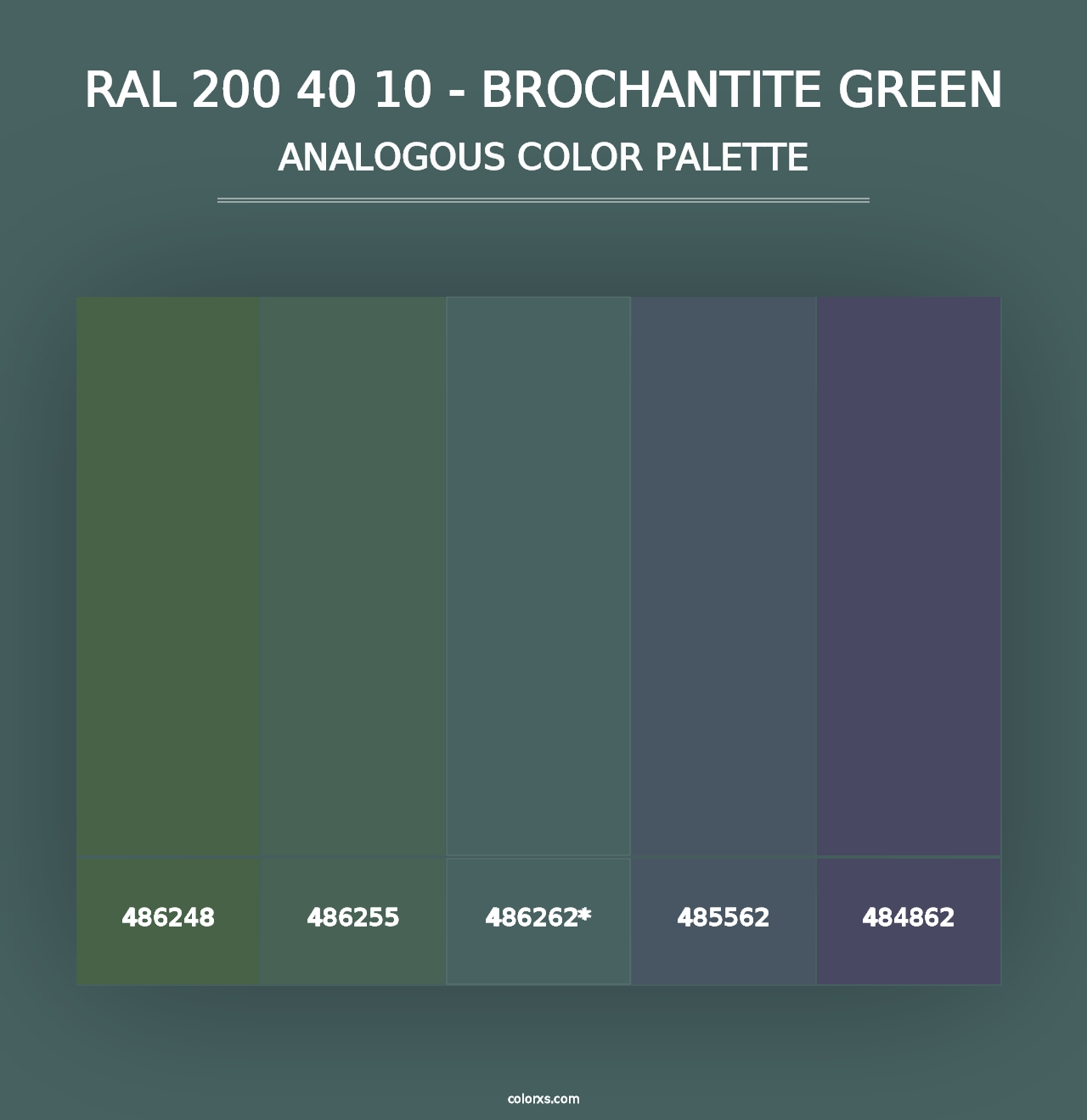 RAL 200 40 10 - Brochantite Green - Analogous Color Palette