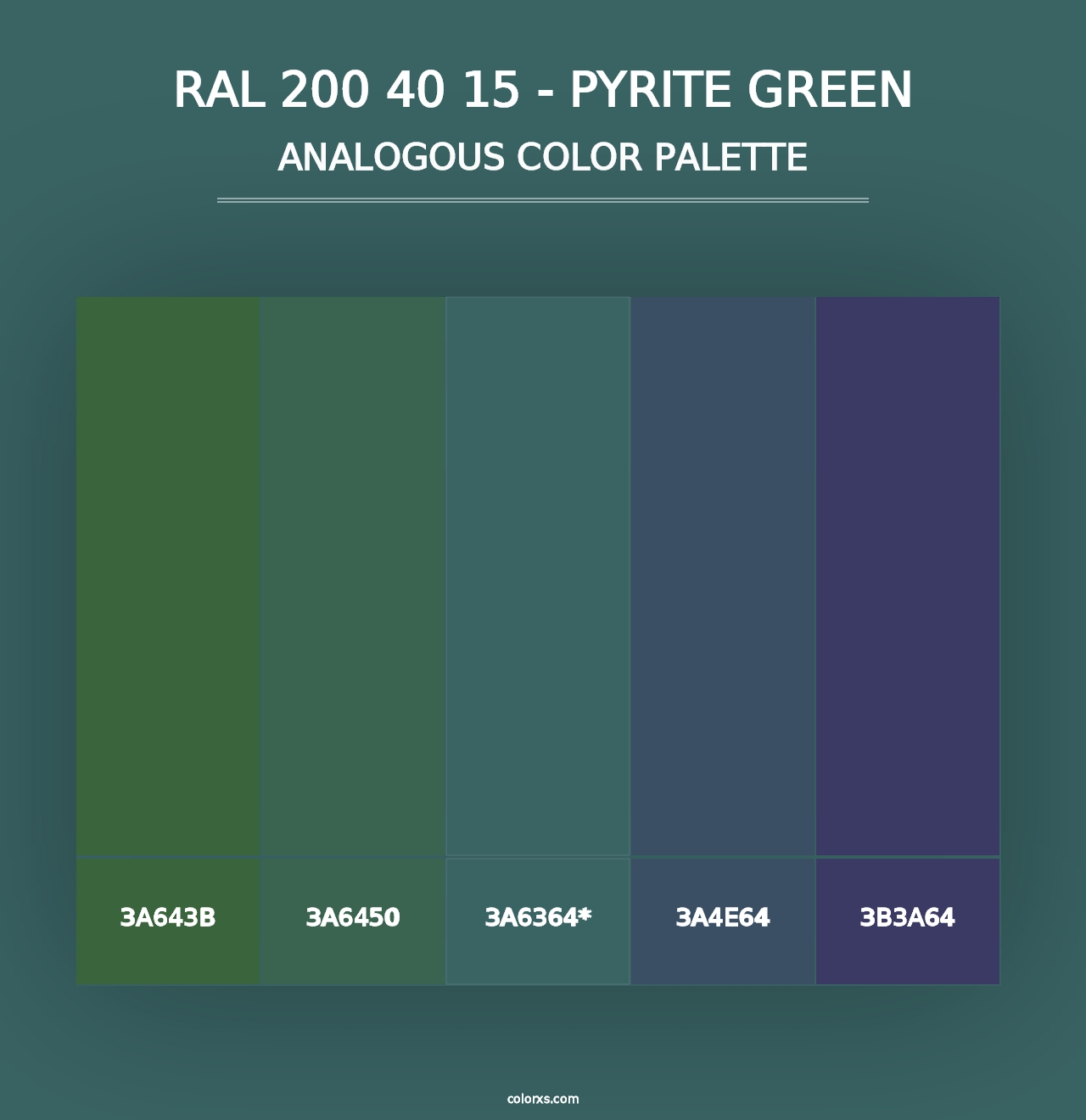 RAL 200 40 15 - Pyrite Green - Analogous Color Palette