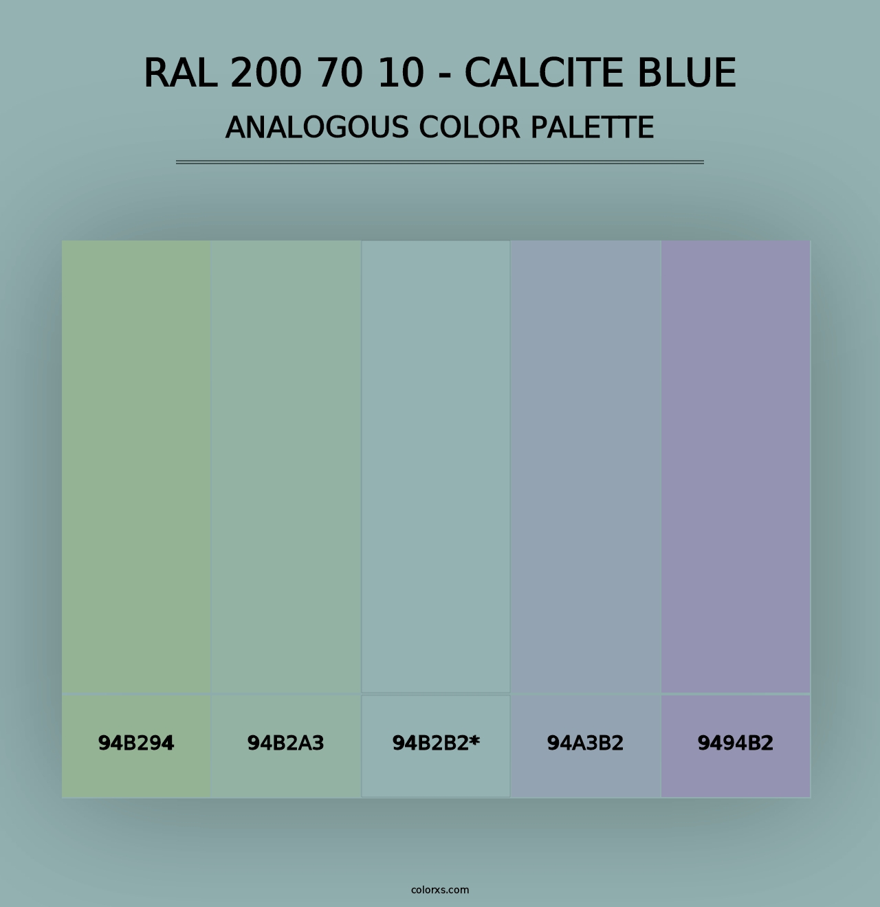 RAL 200 70 10 - Calcite Blue - Analogous Color Palette