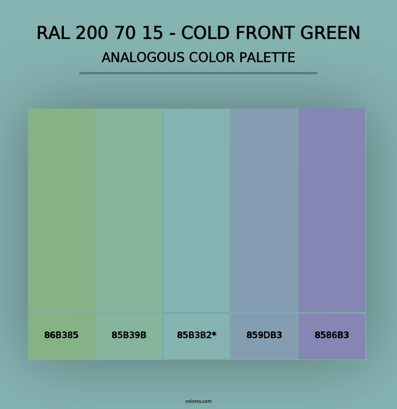 RAL 200 70 15 - Cold Front Green - Analogous Color Palette